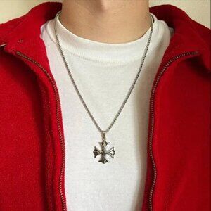 y2k 2000s vintage style heavy metal punk gothic emo cross pendant chain …